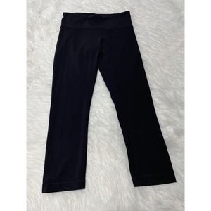 Lululemon Wunder Under Crop Full On Luxtreme 21" Black Sz 4